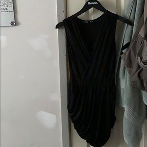 Black ruched dress